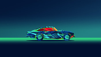 Abstract Car Facets Justin Maller, abstract, facets, justin-maller, artwork, digital-art HD wallpaper