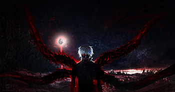 Tokyo Ghoul, dark, anime boy, artwork HD wallpaper