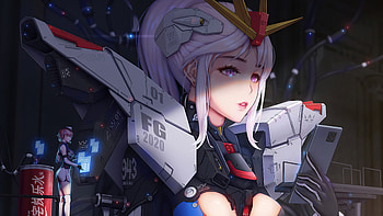 Gundam Girl , artist, artwork, digital-art, artstation HD wallpaper