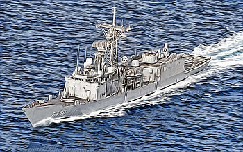TCG Gemlik, F-492, , vector art, TCG Gemlik drawing, Turkish Naval Forces, creative art, TCG Gemlik art, F492, vector drawing, abstract ships, TCG Gemlik F-492, Turkish Navy HD wallpaper