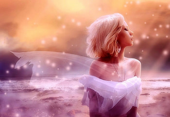 ~Close your eyes~, love four seasons, pink, fantasy, manipulation, digital art, weird things people wear, woman, creative pre-made HD wallpaper