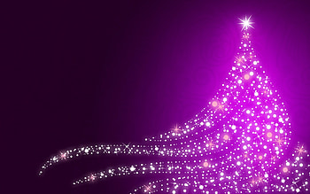 Sparkling Christmas Tree, 3d and cg, purple, abstract, sparkling, christmas tree HD wallpaper