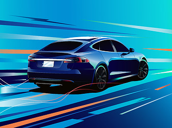 Tesla Model S, tesla-model-s, tesla, cars, digital-art, artist, artwork HD wallpaper