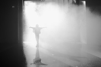Smoke, Reflection, Silhouette, Fog, Minimalism, Bw, Chb, Puddle HD wallpaper