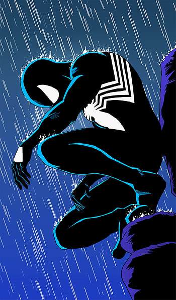 Black suit Spider-Man, marvel, comics HD phone wallpaper