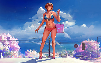 Let's go shop, summer, shopping, bag, city, beauty HD wallpaper