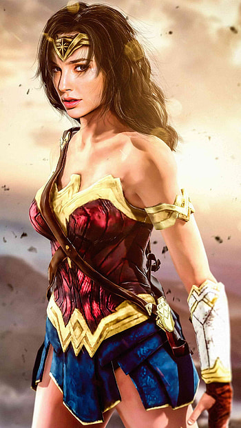 Wonder Woman, Comics, Artistic portrayal, Superheroine HD phone wallpaper