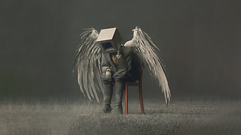 The Grounded Angel, angel, artist, artwork, digital-art, artstation HD wallpaper