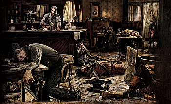 Aftermath, gunfight, fantasy, dead, dark HD wallpaper