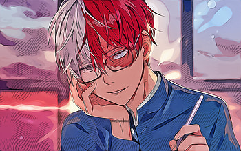 Shoto Todoroki, vector art, My Hero Academia, manga, Boku no Hero Academia, creative, Shoto Todoroki My Hero Academia, Shoto Todoroki drawing, Shoto Todoroki , Todoroki Shoto HD wallpaper