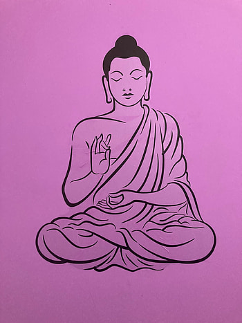 Budha, magenta, art HD phone wallpaper
