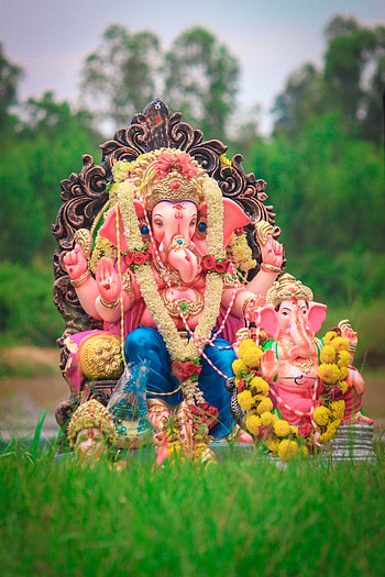 God ganesha, sky, art HD phone wallpaper