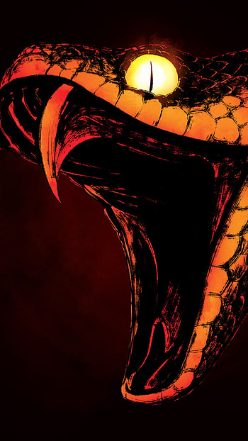 Snake, deadly, art, horror, venom, fangs, fictional character HD phone wallpaper