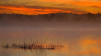 Sunset on the lake, other, nature, lake, sunset HD wallpaper