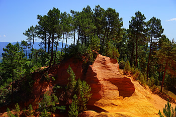 Nature, Trees, Rocks, Roussillon, Career, Quarry HD wallpaper