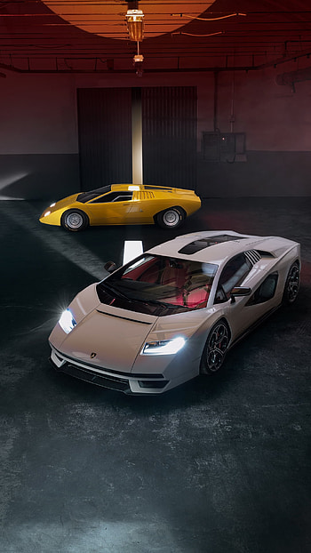 Lamborghini Countach, automotive lighting, automotive parking light, italian, lambo HD phone wallpaper