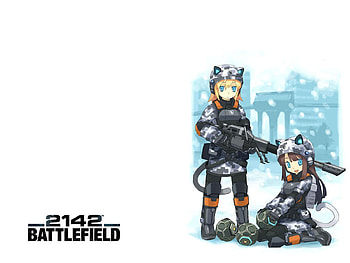 Anime Girls On BattleField, sweet, anime, girls, anime girls, war HD wallpaper