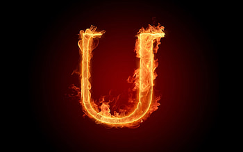 Letter U . Letter a, Fire Letters HD wallpaper