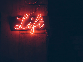 Words, Wall, Neon, Illumination, Backlight, Inscription, Elevator, Lift HD wallpaper