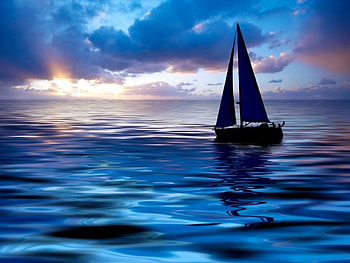 Landscape, Sunset, Sea, Yachts HD wallpaper