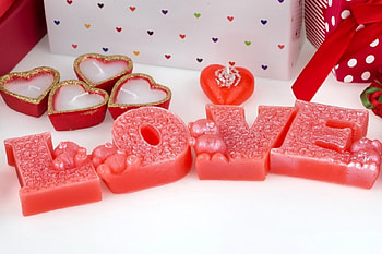 Valentines Day, words, candles, love, Valentines HD wallpaper