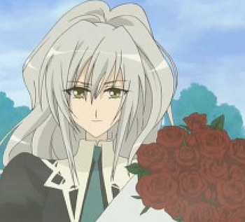 Hanazono Shizuma, silver hair, bouquet, emotional, cute, floral, long hair, dress, beauty, nice, rose, lady, strawberry panic, flower, maiden, shizuma, female, sexy, sweet, roses, hot, girl, beautiful, sorrow, sad, anime girl, anime, pretty, serious, white hair, gown, lovely HD wallpaper