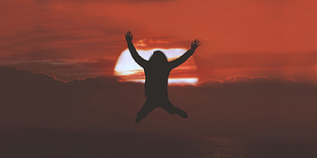 Sunset, Horizon, Dark, Silhouette, Bounce, Jump HD wallpaper
