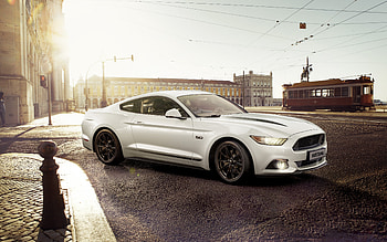 Ford Mustang gt, white, dast, luxury, Mustang, Ford, gt HD wallpaper