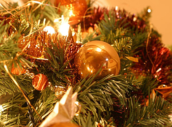 Holidays, Holiday, Close-Up, Branch, Needles, Christmas Decorations, Christmas Tree Toys, Tinsel, Balls HD wallpaper