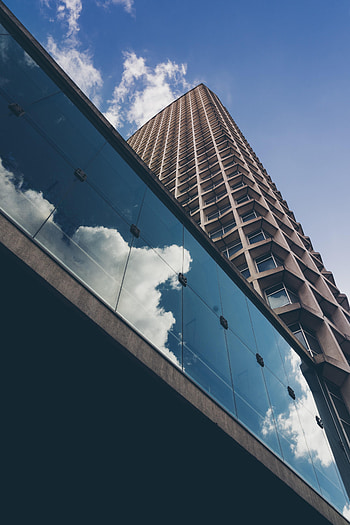 Cities, Sky, Building, Reflection, Glass, Facade HD phone wallpaper