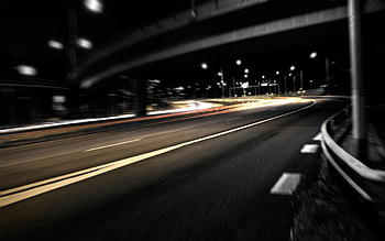 Landscape, Roads, Night HD wallpaper