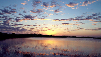 lake, nature, fun, sunset HD wallpaper