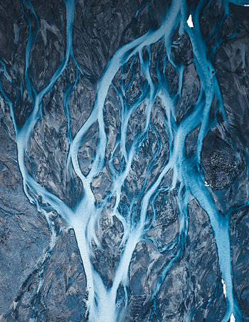 Nature, Rivers, View From Above, Flow, Relief, Stream HD phone wallpaper