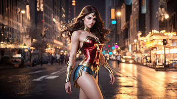 Wonder Woman Majesty, wonder-woman, superheroes, ai, artwork, digital-art, deviantart HD wallpaper