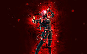 Heart Stopper, , red neon lights, Fortnite Battle Royale, Fortnite characters, Heart Stopper Skin, Fortnite, Heart Stopper Fortnite HD wallpaper