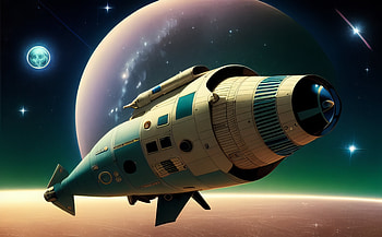 Fish Spaceship, space, Sci Fi, spaceship HD wallpaper