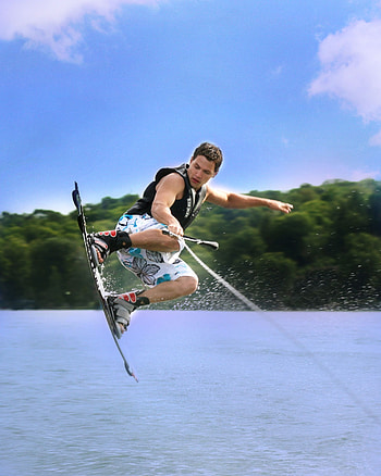 Exciting wakeboarding, Extreme water sport, Adrenaline-fueled experience, Waterskiing thrill HD phone wallpaper