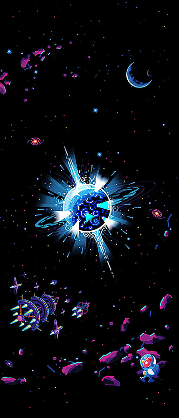Dope background : kurzgesagt, Dope Blue HD phone wallpaper
