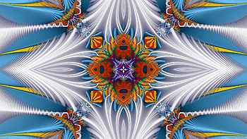 Blue, Colored, Abstract, Fractal HD wallpaper