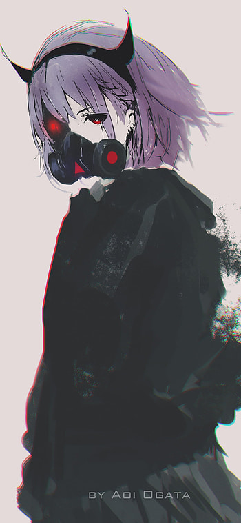 Dark Pulse: Anime Masked Original, mask, Anime, Original HD phone wallpaper