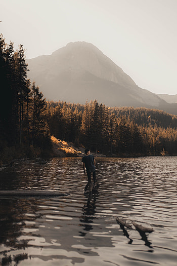 Nature, Rivers, Miscellanea, Miscellaneous, Human, Person, Loneliness HD phone wallpaper