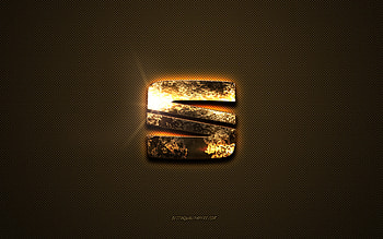 Seat golden logo, artwork, brown metal background, Seat emblem, Seat logo, brands, Seat HD wallpaper