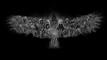 Assassin's creed, Assassin's Creed, video game, sketch HD wallpaper