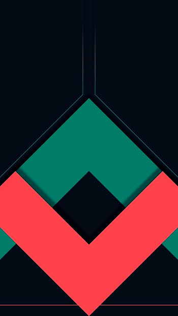 black orange green 3d, digital, new, diamond, material, arrow, symmetry, shapes, design, pattern, abstract HD phone wallpaper