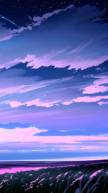 A girl in a field in evening, Anime, girl, anime girl HD phone wallpaper