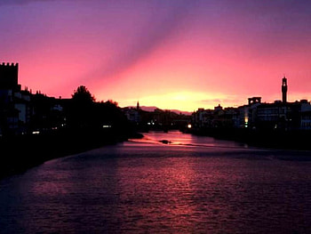 Crepusculo, ciudad, atardecer, puente, color HD wallpaper