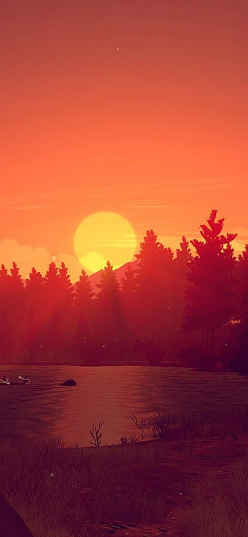 Firewatch game, Sunset scenery, , Gaming HD phone wallpaper