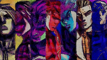 JoJo's Bizarre Adventure, anime, collage HD wallpaper