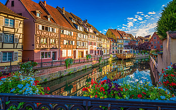 Colmar, Little Venice, evening, sunset, beautiful buildings, Colmar cityscape, Haut-Rhin, France HD wallpaper