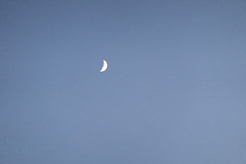 Sky, Universe, Minimalism, Month, Evening HD wallpaper